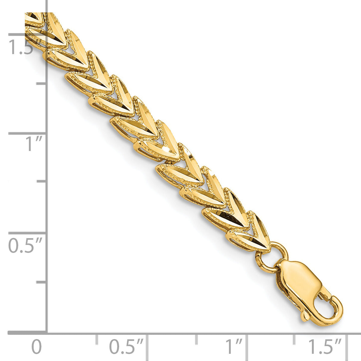 14K Diamond Cut Bracelet-FB1198-7
