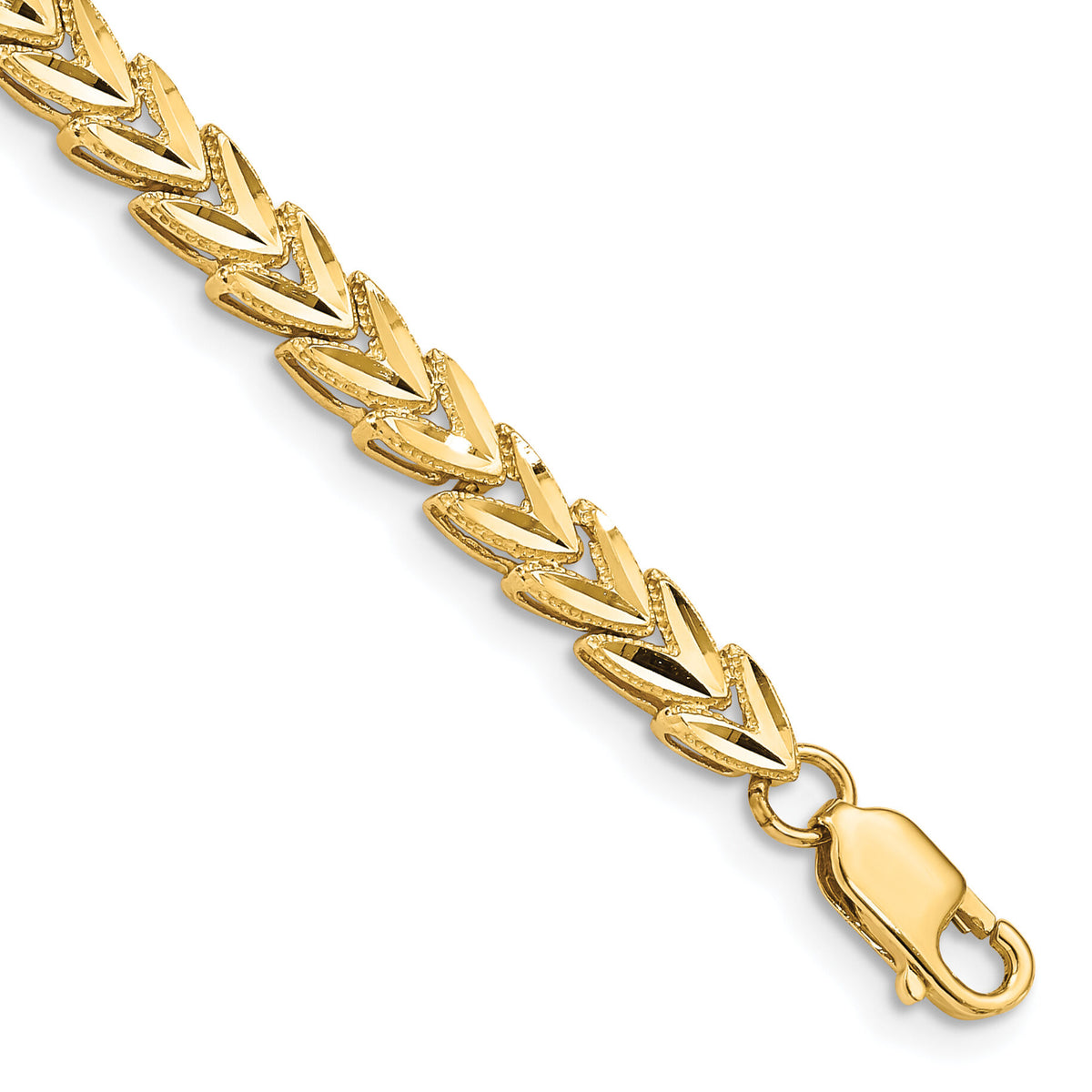 14K Diamond Cut Bracelet-FB1198-7