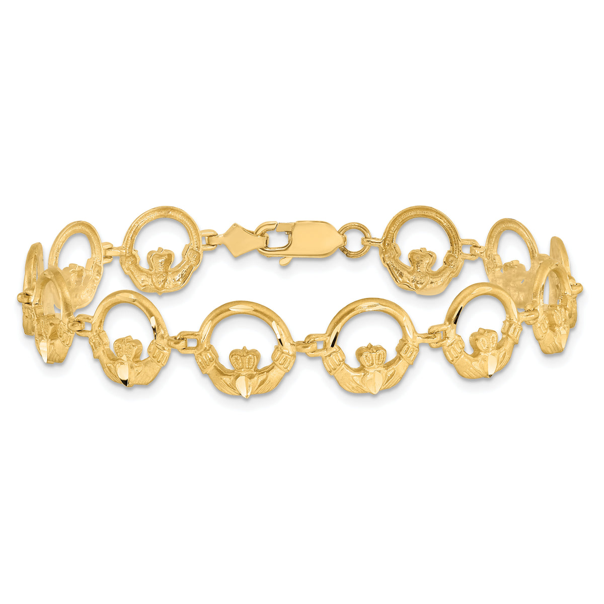 14K Claddagh Bracelet-FB1217-7
