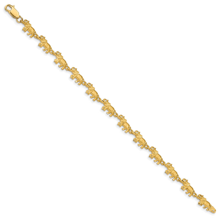 14K Elephant Bracelet-FB1225-7