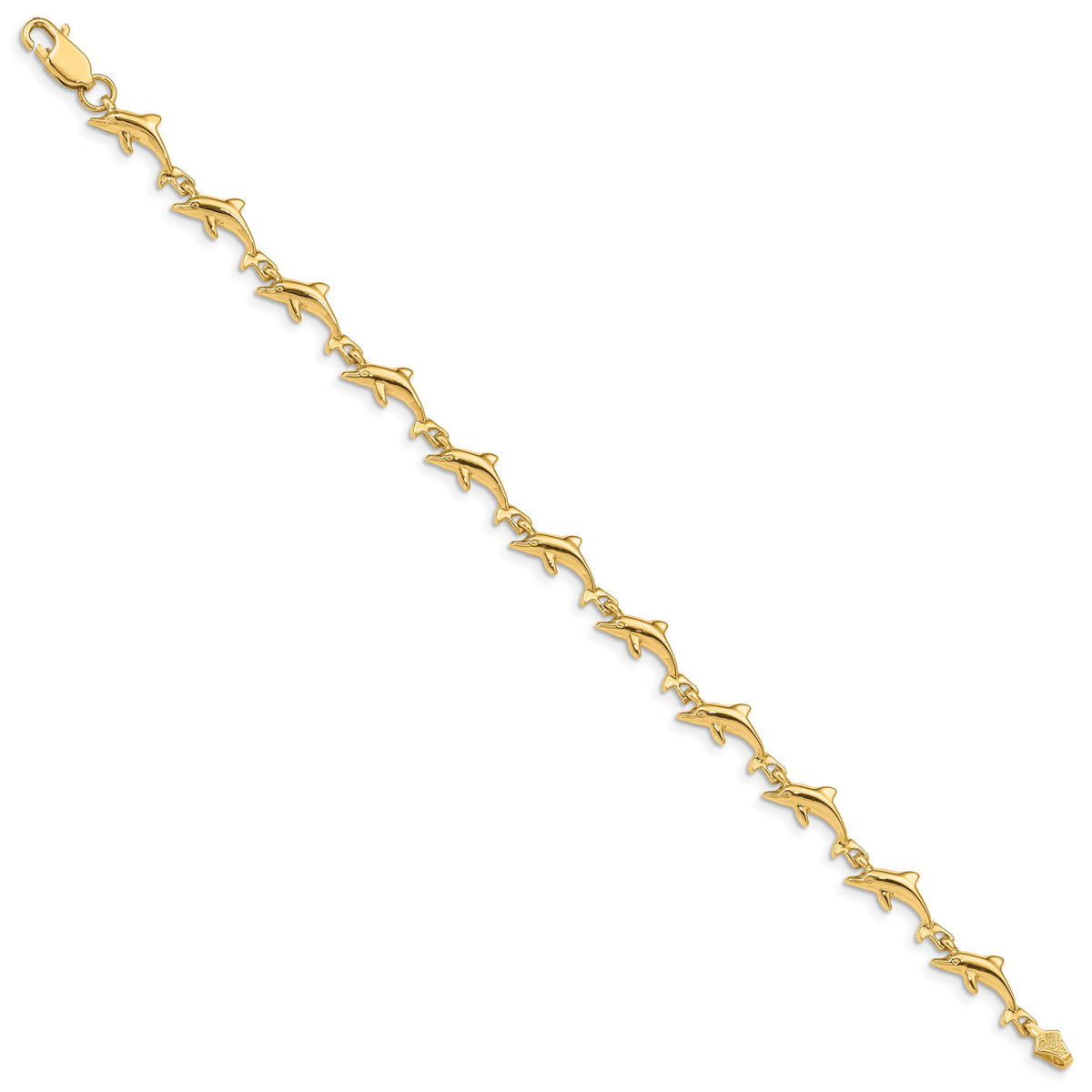 14K Dolphin Bracelet-FB1240-7