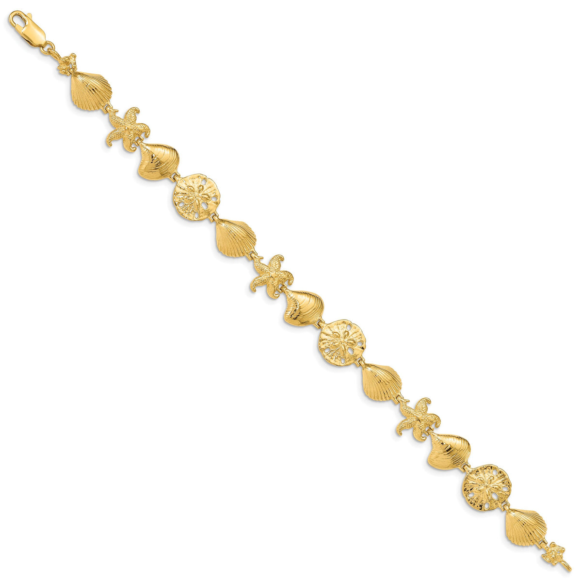 14k Sea Life Bracelet-FB1274-7.25