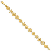 14k Sea Life Bracelet-FB1274-7.25