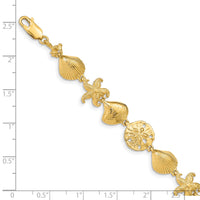 14k Sea Life Bracelet-FB1274-7.25