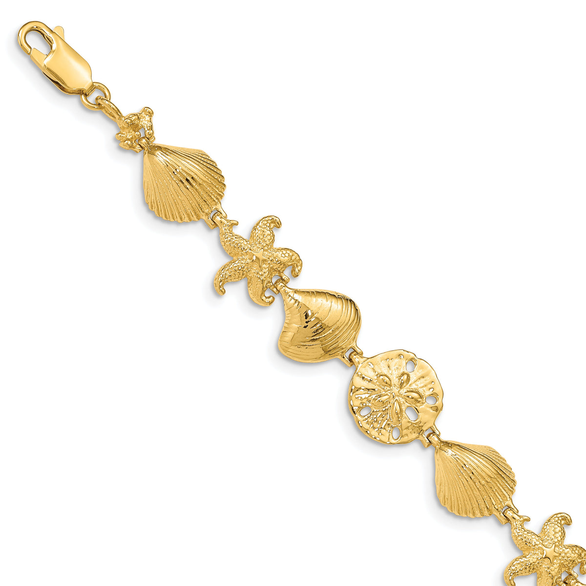 14k Sea Life Bracelet-FB1274-7.25