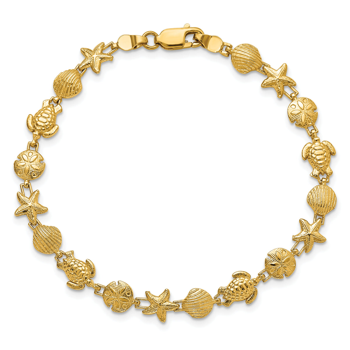 14k Sea Life Bracelet-FB1279-7