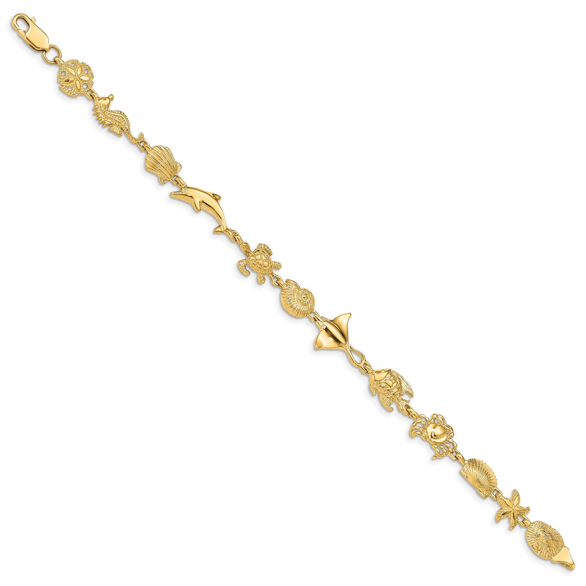 14K Sea Life Bracelet-FB1281-7