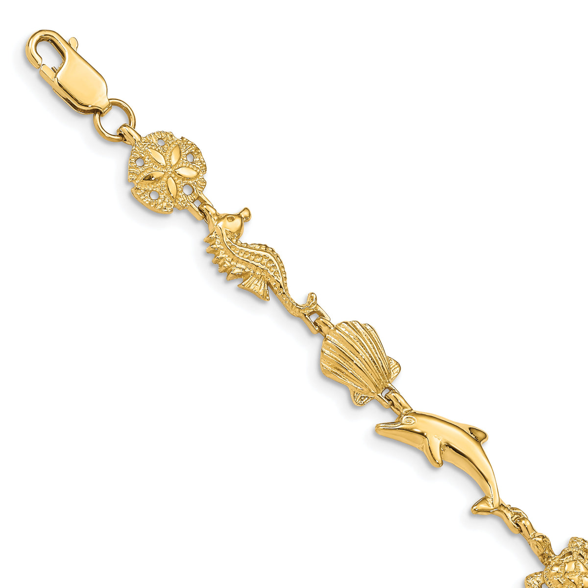 14K Sea Life Bracelet-FB1281-7