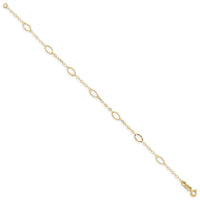 14k Oval Design Bracelet-FB1314-7.25