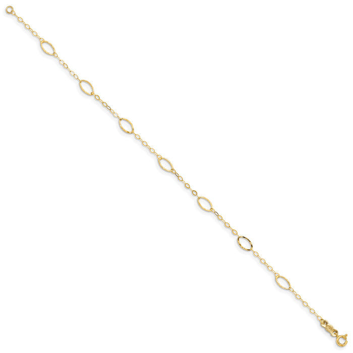 14k Oval Design Bracelet-FB1314-7.25