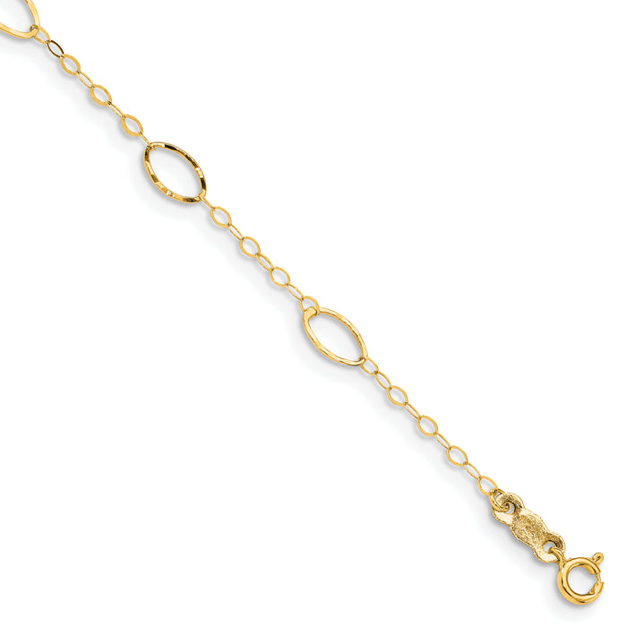 14k Oval Design Bracelet-FB1314-7.25