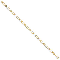 14k Oval Link Bracelet-FB1315Y-7.25
