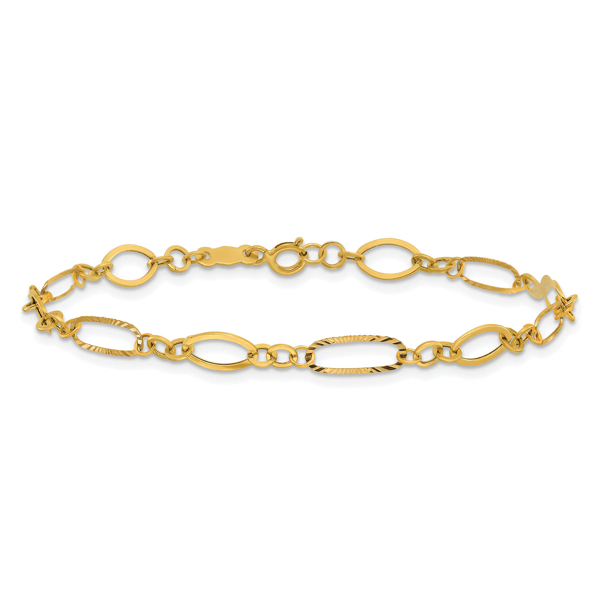 14k Oval Link Bracelet-FB1315Y-7.25