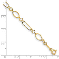 14k Oval Link Bracelet-FB1315Y-7.25