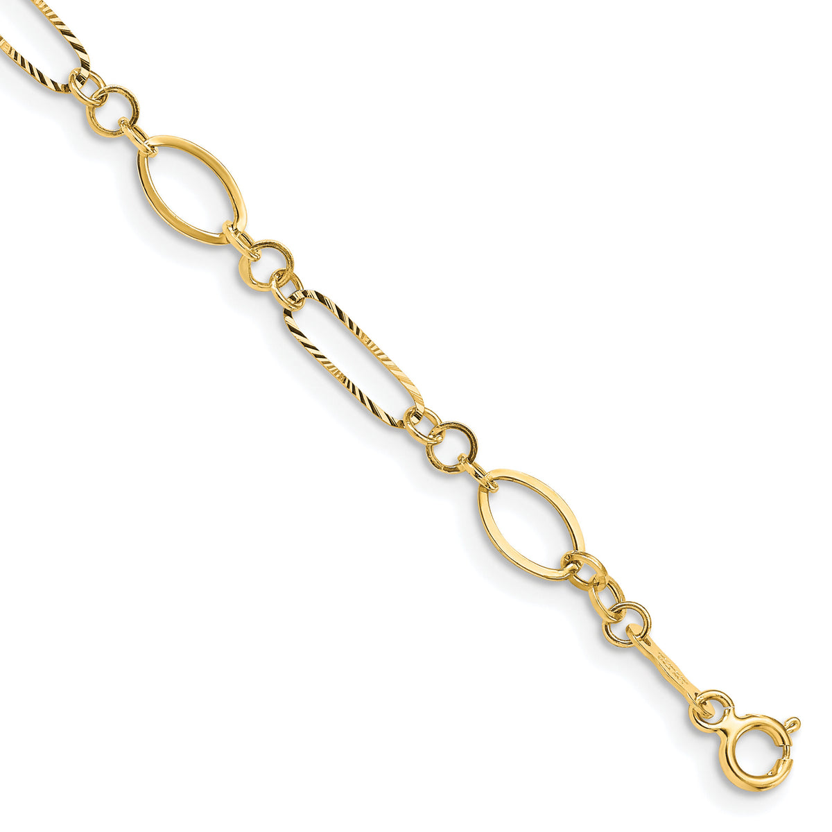 14k Oval Link Bracelet-FB1315Y-7.25