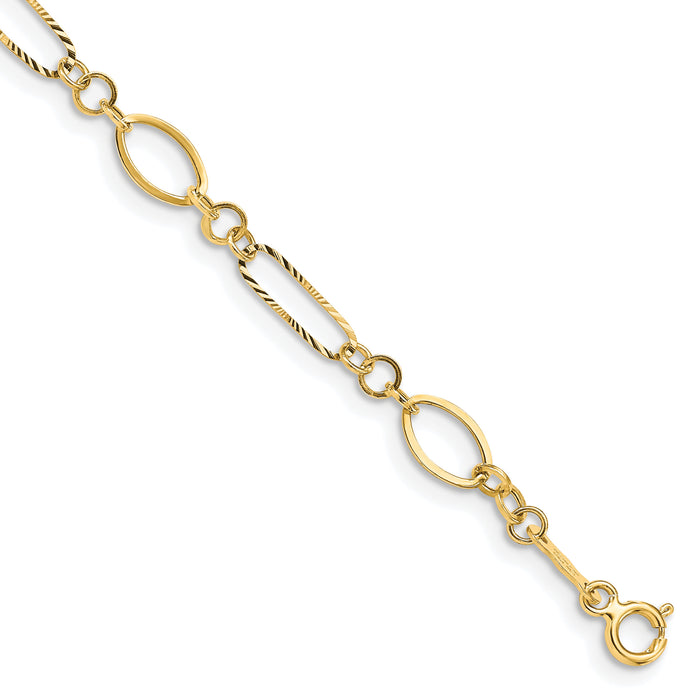 14k Oval Link Bracelet-FB1315Y-7.25