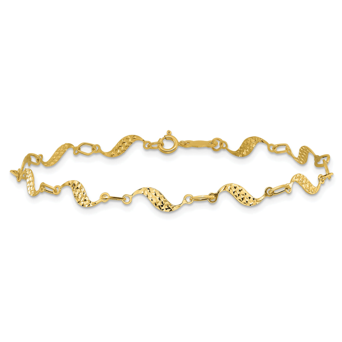 14k Diamond-cut Bracelet-FB1324-7.5