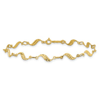 14k Diamond-cut Bracelet-FB1324-7.5