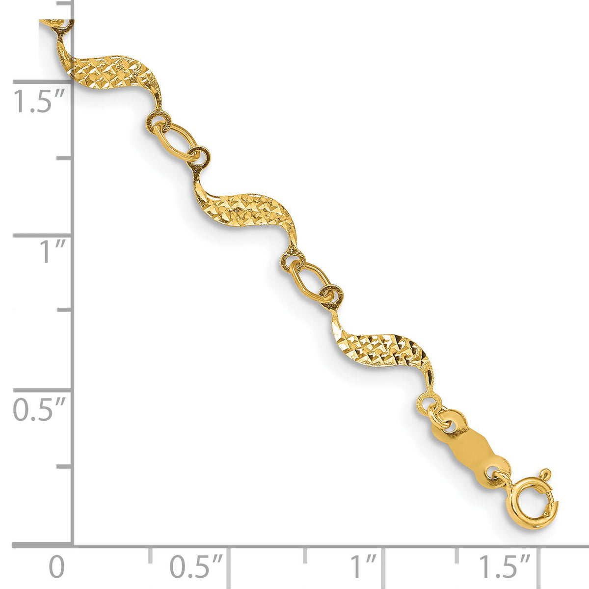 14k Diamond-cut Bracelet-FB1324-7.5