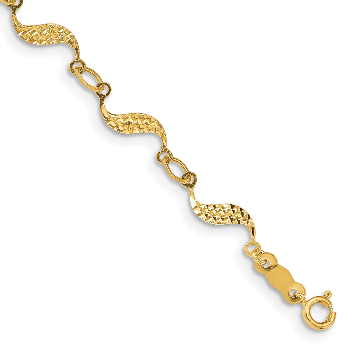 14k Diamond-cut Bracelet-FB1324-7.5
