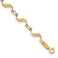 14k Diamond-cut Bracelet-FB1324-7.5