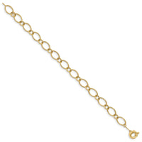 14k Oval & Circles Design Bracelet-FB1326-7.25