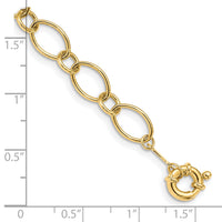 14k Oval & Circles Design Bracelet-FB1326-7.25