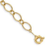 14k Oval & Circles Design Bracelet-FB1326-7.25