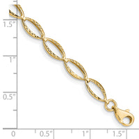 14k Polished Oval Link Bracelet-FB1333Y-7.25