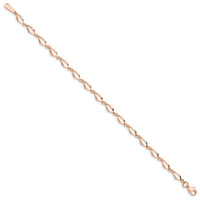 14k Rose Gold Polished Fancy Link Bracelet-FB1340R-7.25