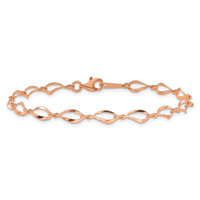 14k Rose Gold Polished Fancy Link Bracelet-FB1340R-7.25