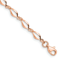 14k Rose Gold Polished Fancy Link Bracelet-FB1340R-7.25