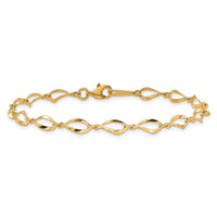 14k Polished Fancy Link Bracelet-FB1340Y-7.25