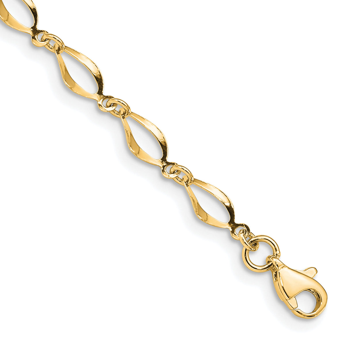 14k Polished Fancy Link Bracelet-FB1340Y-7.25