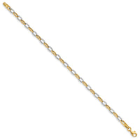 14k Two-tone Polished Open Link Bracelet-FB1390-7.25