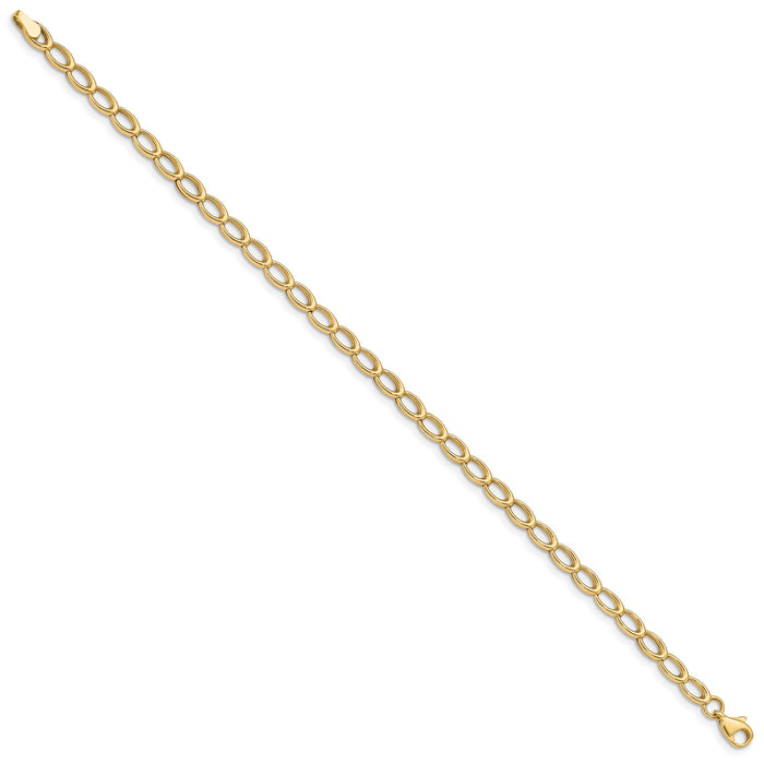 14K Gold Polished Open Link Bracelet-FB1413-7.5