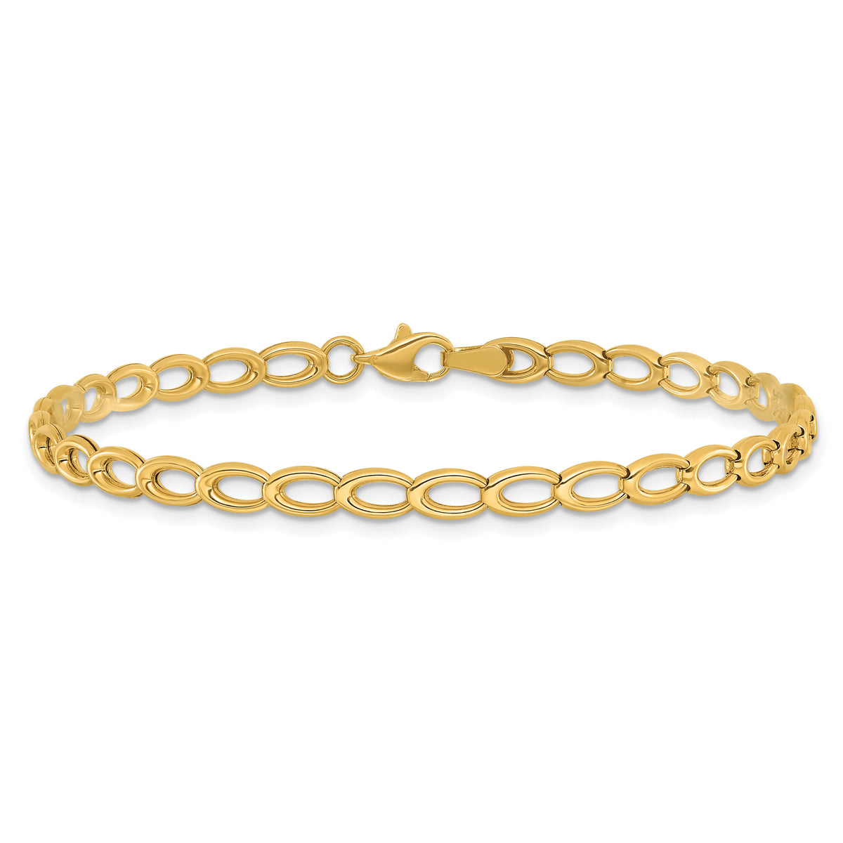 14K Gold Polished Open Link Bracelet-FB1413-7.5