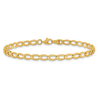 14K Gold Polished Open Link Bracelet-FB1413-7.5