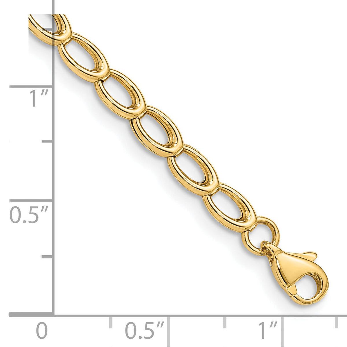 14K Gold Polished Open Link Bracelet-FB1413-7.5