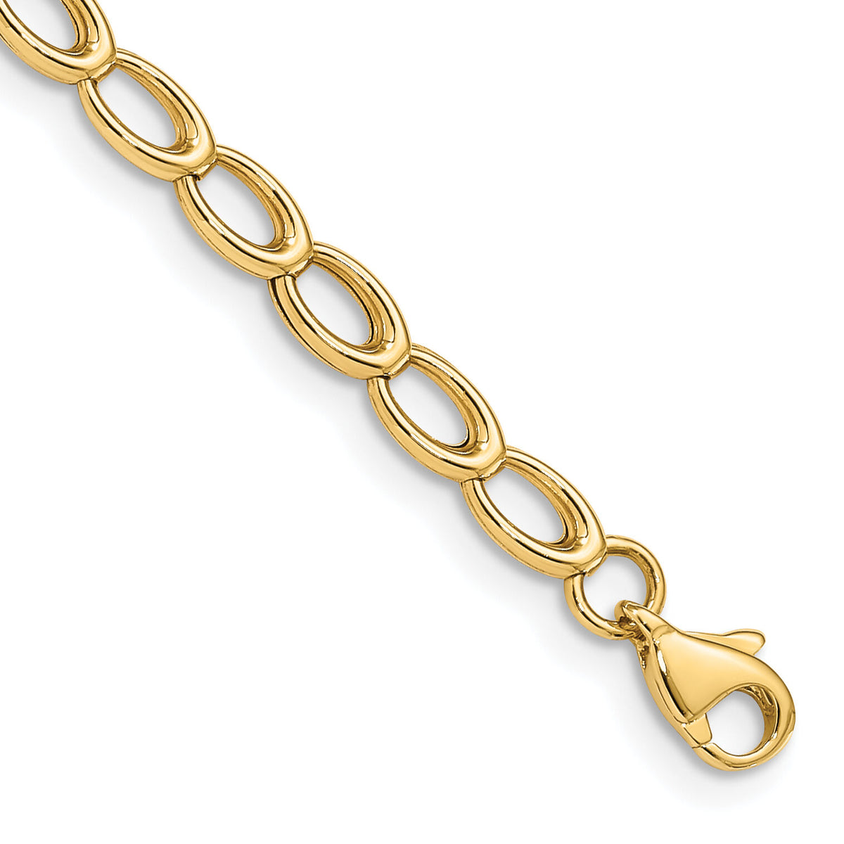 14K Gold Polished Open Link Bracelet-FB1413-7.5