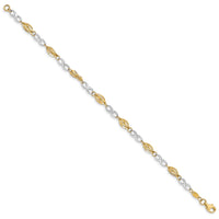 14K Two-Tone Polished Infinity Symbol 7.5in Bracelet-FB1417-7.5