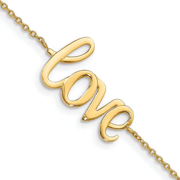 14K Polished LOVE Bracelet-FB1427-7
