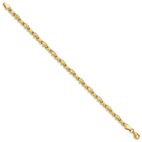 14k Polished D/C Heart 7in Bracelet-FB1431-7
