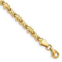 14k Polished D/C Heart 7in Bracelet-FB1431-7