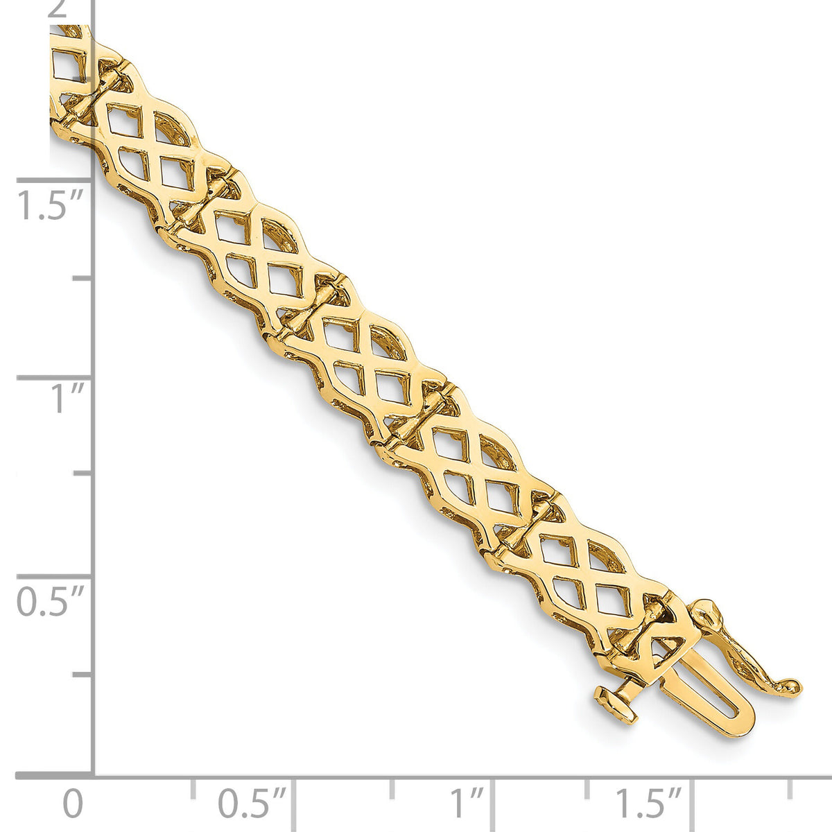 14K Polished Criss Cross Bracelet-FB1516-7.5