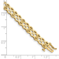14K Polished Criss Cross Bracelet-FB1516-7.5
