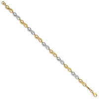 14K Two-tone Infinity Symbol Bracelet-FB1521-7.5