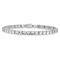 14K White Gold Diamond-Cut Bracelet-FB1536-7.25