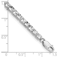 14K White Gold Diamond-Cut Bracelet-FB1536-7.25