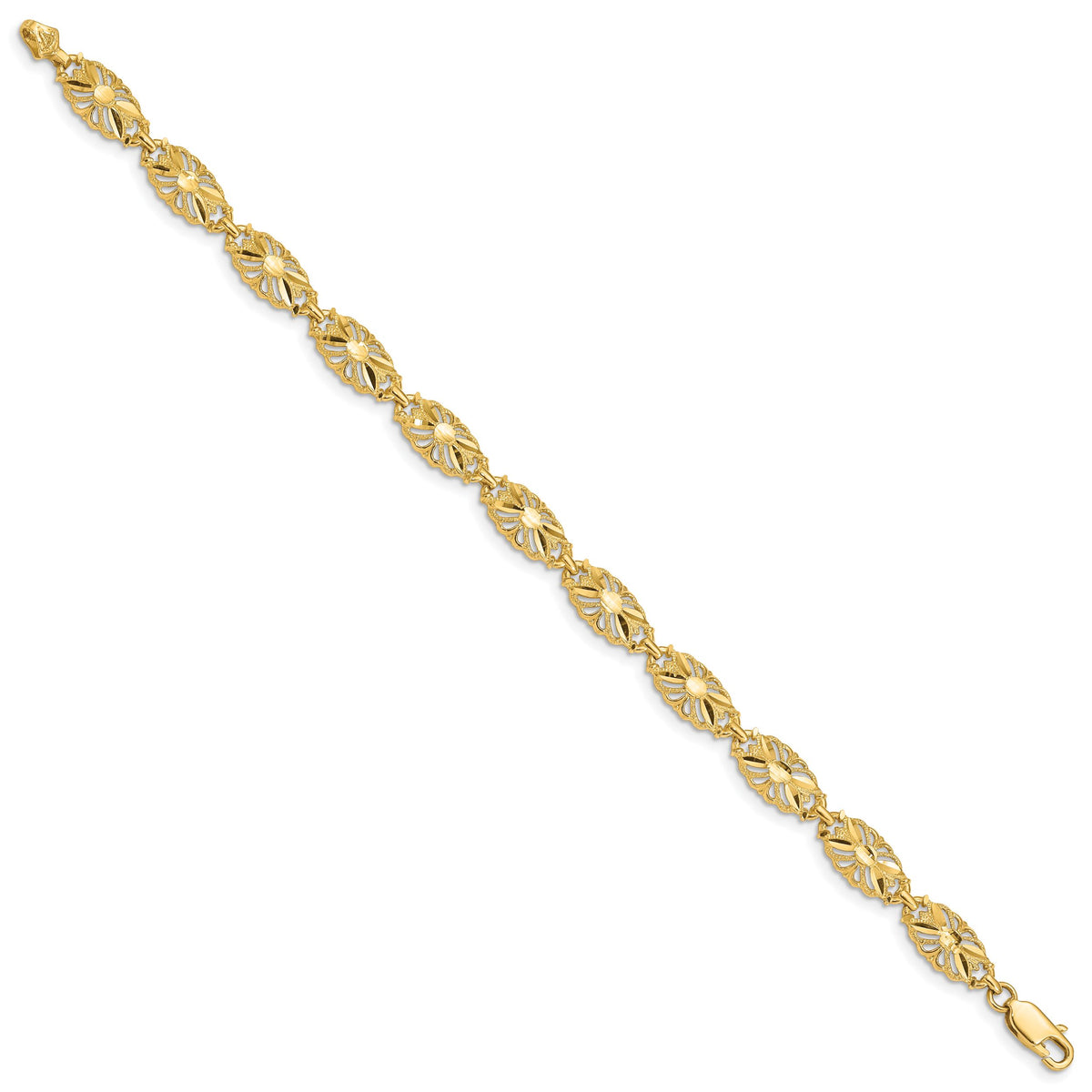 14K Diamond-Cut Bracelet-FB1537-7
